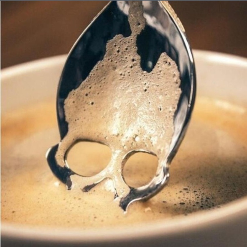 💀 1 Awesome Premium Skeleton Skull Sugar Spoon 💀 - Picture 4 of 13